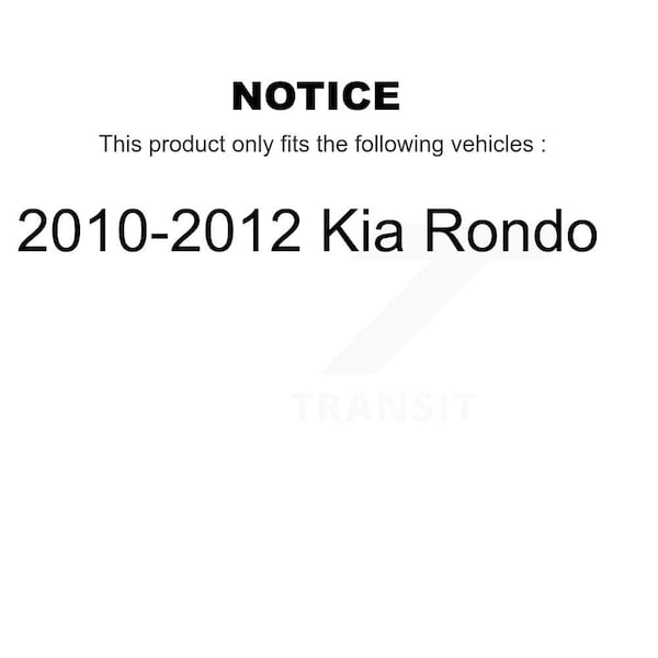 Front Disc Brake Rotors And Semi-Metallic Pads Kit For 2010-2012 Kia Rondo